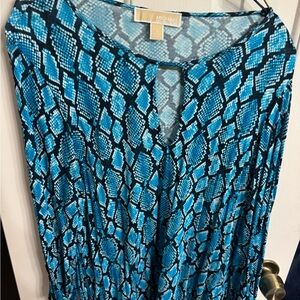 Michael Kors Vibrant Blue Snake Pattern top